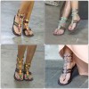 Women Leather and Beaded Sandals