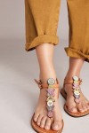 Women Leather and Beaded Sandals