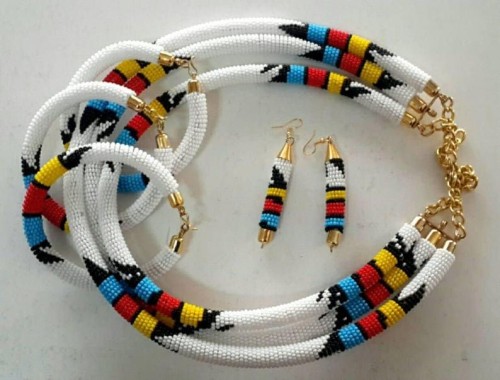 AFRICAN BEADED NECKLACES